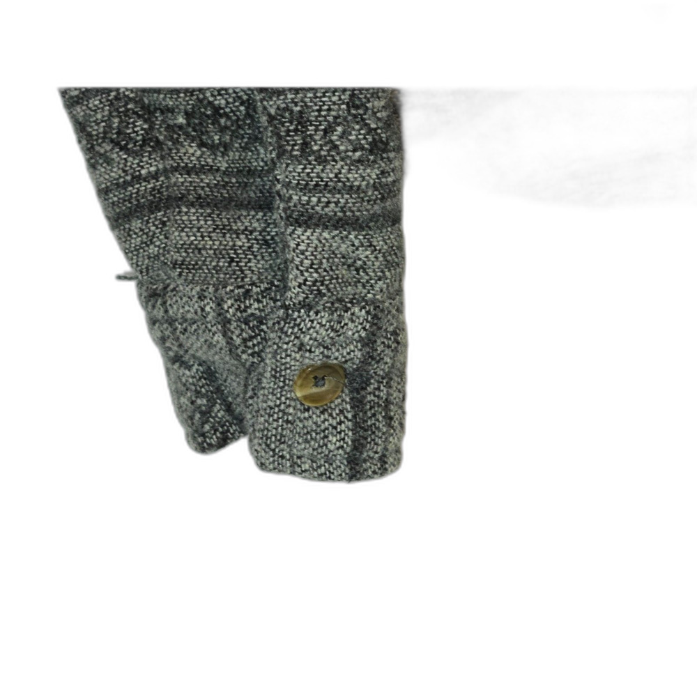 Aéropostale Button Front Hooded Sweater Men’s M Gray Stripe Pattern - Picture 5 of 9